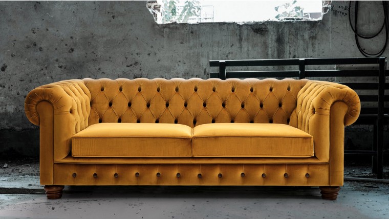 Sofá cama tapizado Chester de diseño clásico DS141CHSTR