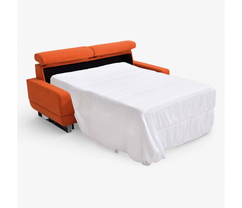 Sofá cama con cabezal abatible y patas metálicas DS141NNF