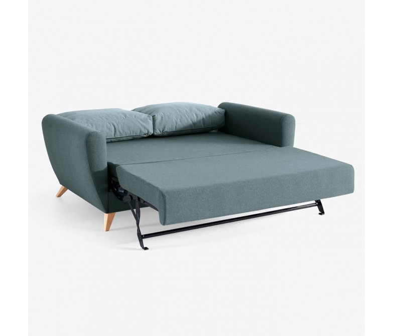 Sofá cama tapizado con patas de madera y diseño moderno DS141SMN