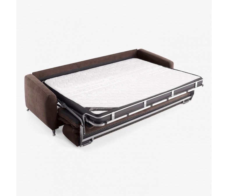 Sofá cama de tres plazas con patas metálicas DS141TRNSVRSL