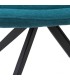 Silla tapizada giratoria con patas metálicas negras DS384CL