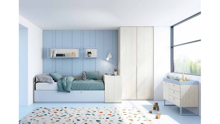Dormitorio juvenil con colores frescos 306