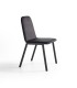 Silla  moderna tapizada con patas metálicas DS690MRN