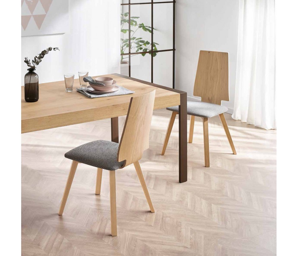 Silla De Madera De Haya Con Asiento Tapizado DS690SWN Dstilo