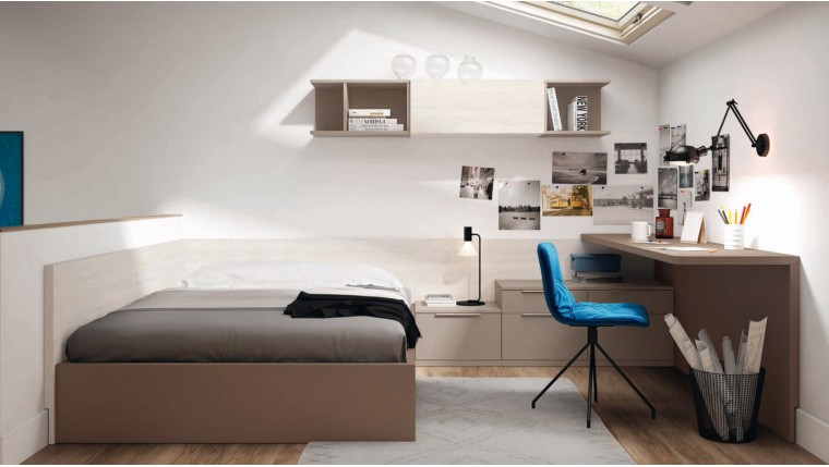 Dormitorio adolescente de diseño moderno y funcional DS459CP69