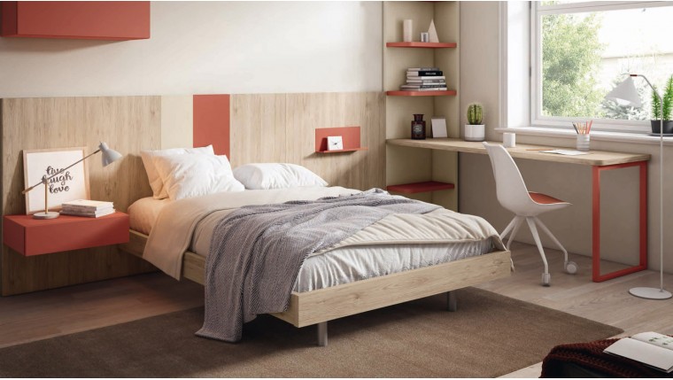 Dormitorio adolescente moderno y funcional DS459CP73