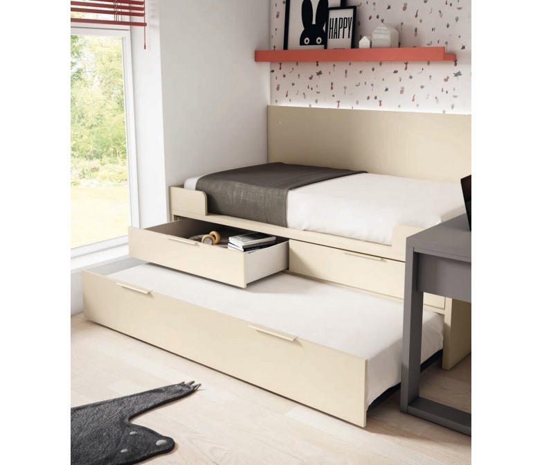 Dormitorio juvenil con cama nido compacta DS459AD27