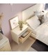 Dormitorio moderno en madera natural y lacado perla DS277DRMTR07