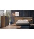 Dormitorio en madera natural combinado con lacados en grafito DS172IN01