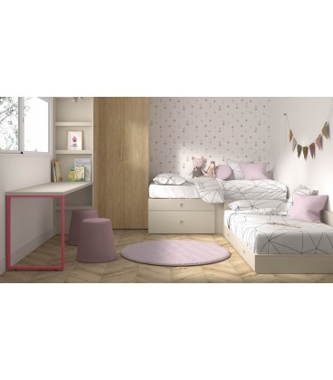 Dormitorio modular infantil con armario DS449CMP31 - Dstilo