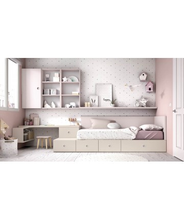 Dormitorio infantil modular con escritorio DS449CMP30