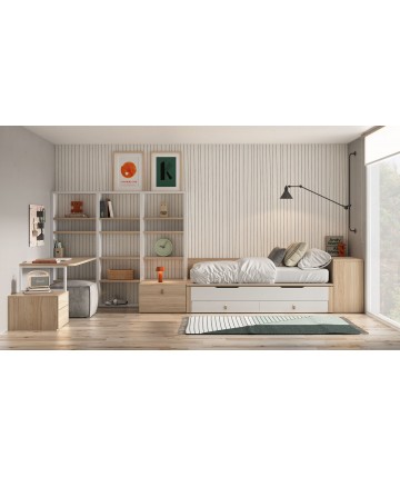 Dormitorio juvenil con zona de estudio DS335CMP15