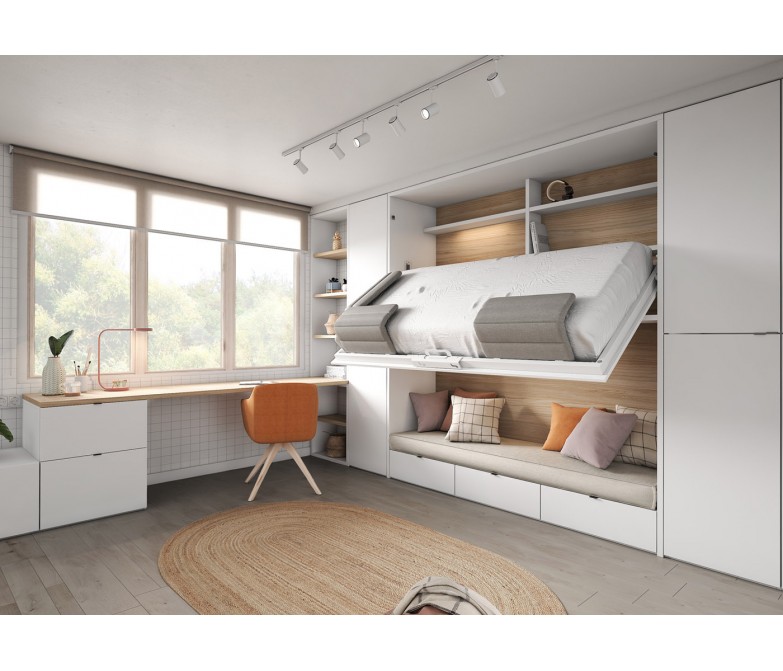 Dormitorio juvenil con cama abatible alta DS335CMP23