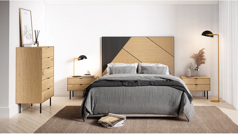 Dormitorio de líneas rectas y diseño moderno DS384TLS