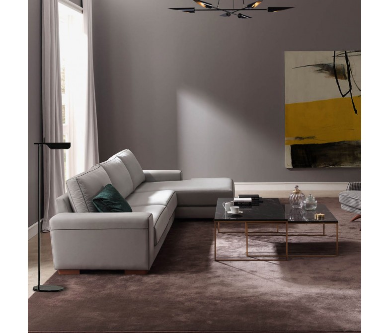 Sofá tapizado de líneas rectas y elegantes DS716BSK