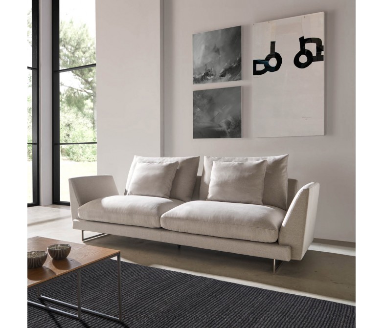 Sofá tapizado de líneas rectas y diseño moderno DS716D