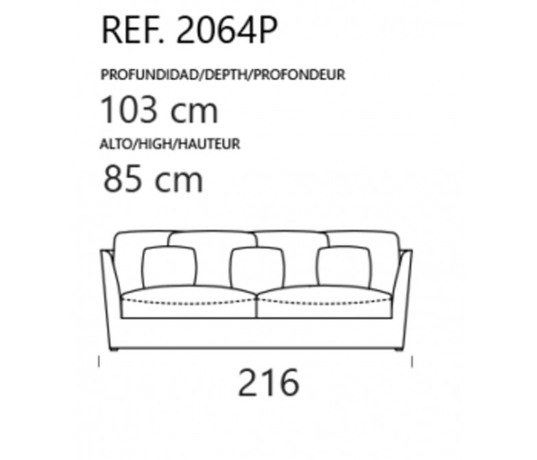 Sofá de estilo bohemio y elegante DS716LFT