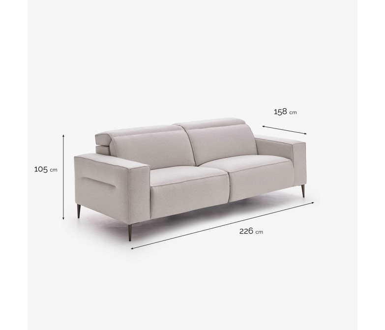 Sofá relax de diseño contemporáneo con módulos reclinables  DS716TG