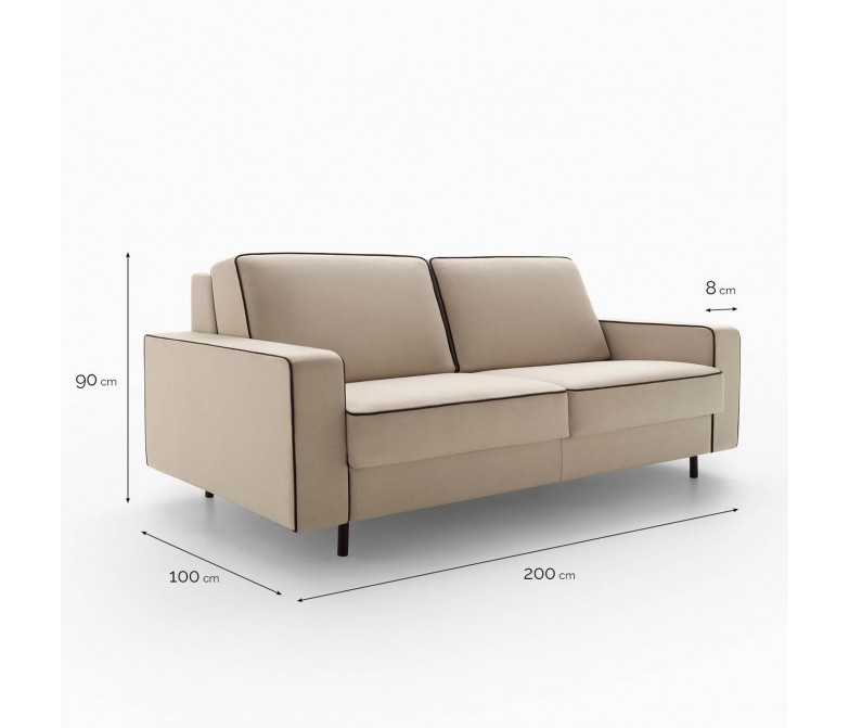 Sofá cama de líneas rectas y elegantes DS716D