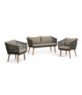 Conjunto de sofá de dos plazas y dos butacas DS340NT