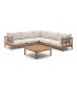 Set de sofá rinconero y mesa de centro de madera maciza de acacia DS340SCV