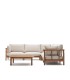 Set de sofá rinconero y mesa de centro de madera maciza de acacia DS340SCV