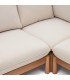 Set de sofá rinconero y mesa de centro de madera maciza de acacia DS340SCV