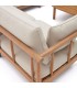 Set de sofá rinconero y mesa de centro de madera maciza de acacia DS340SCV