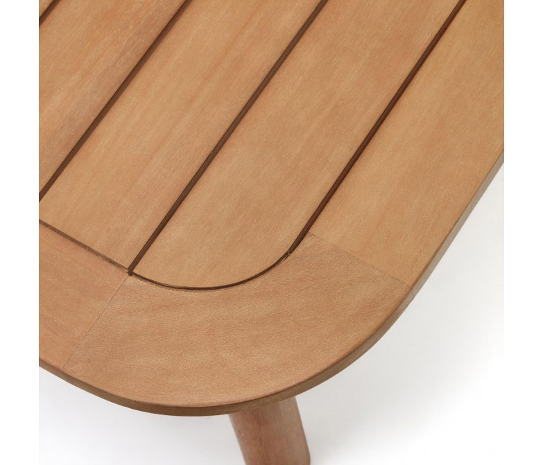 Set de sofá rinconero y mesa de centro de madera maciza de acacia DS340SCV
