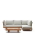 Conjunto de sofá rinconero y mesa de centro de madera maciza de acacia DS340RC
