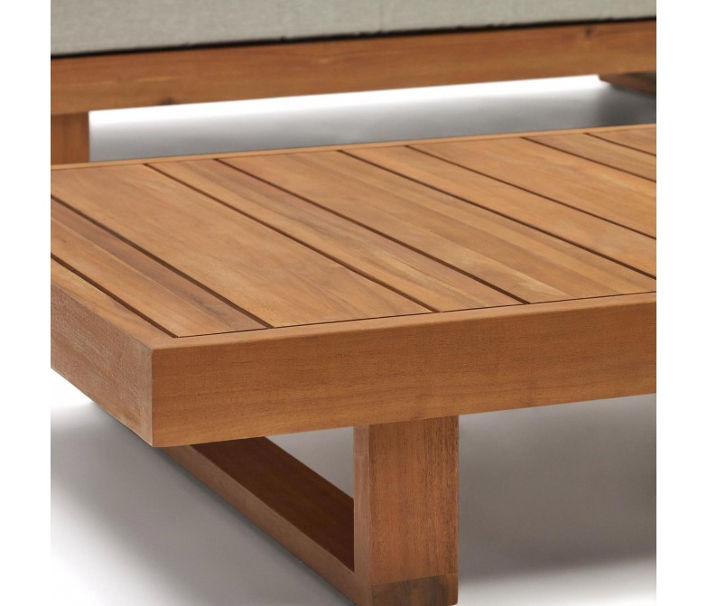 Conjunto de sofá rinconero y mesa de centro de madera maciza de acacia DS340RC