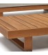 Conjunto de sofá rinconero y mesa de centro de madera maciza de acacia DS340RC