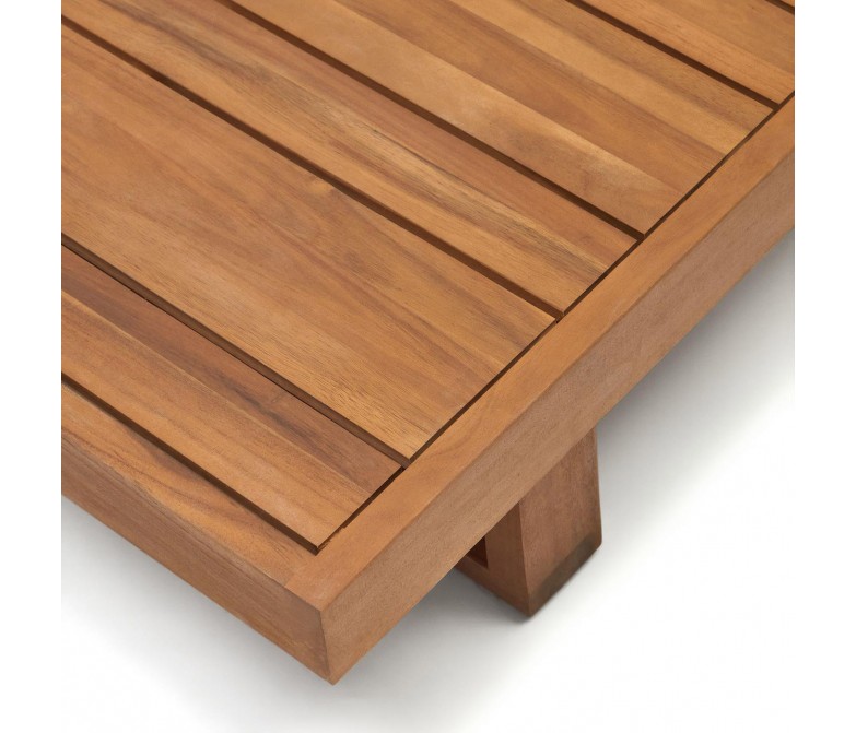 Conjunto de sofá rinconero y mesa de centro de madera maciza de acacia DS340RC