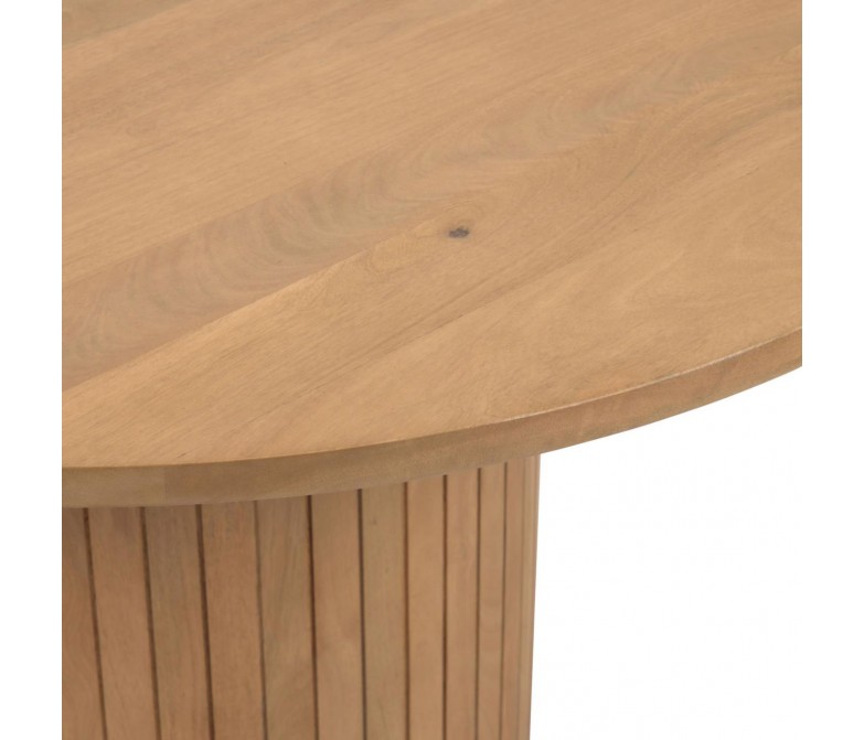 Mesa de comedor de madera maciza de mango Ø 120 cm DS340LC
