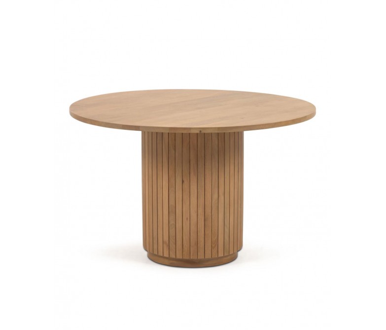 Mesa de comedor de madera maciza de mango Ø 120 cm DS340LC