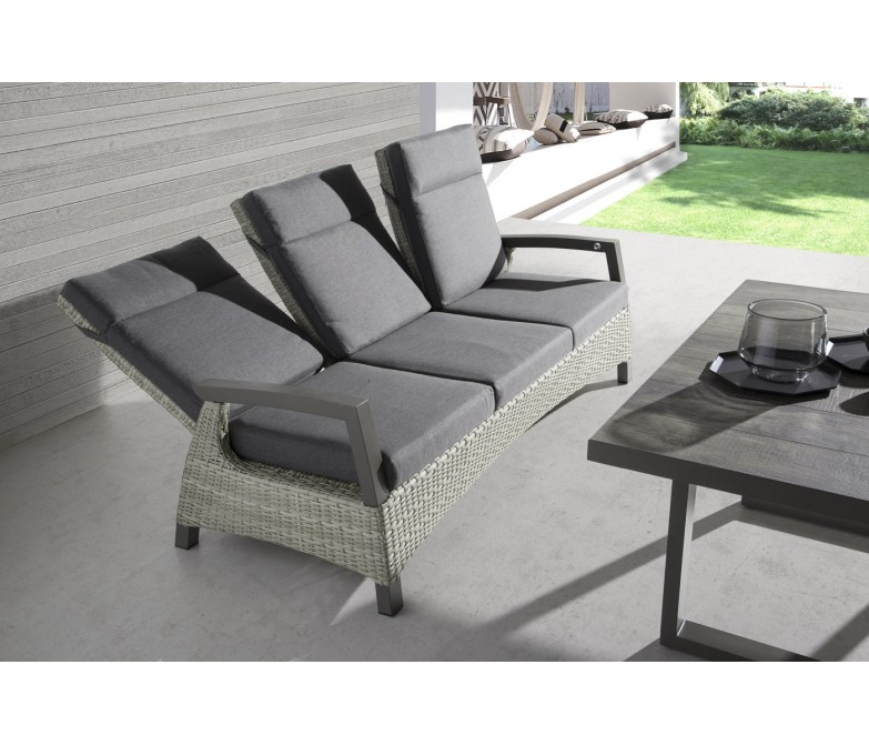 Sofá tres plazas reclinable de diseño moderno DS307BW