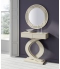 Mueble recibidor con espejo de líneas curvas y elegantes DS263-669