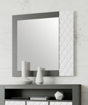 Espejo cuadrado con marco de madera DS263-3009