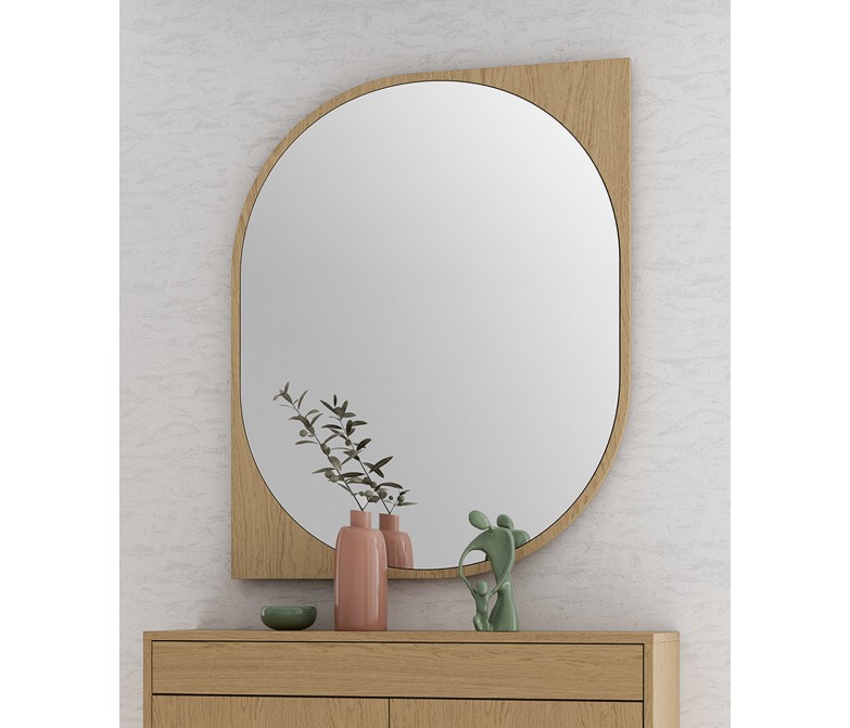 Espejo de diseño contemporáneo con marco de madera DS263-4019