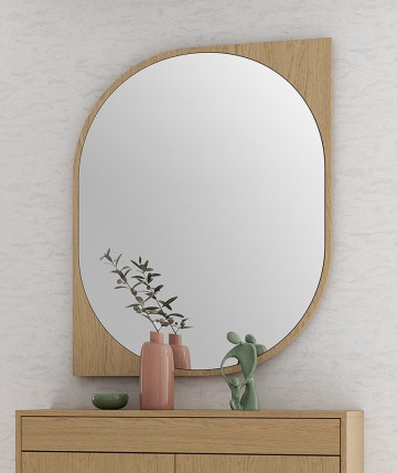Espejo de diseño contemporáneo con marco de madera DS263-4019