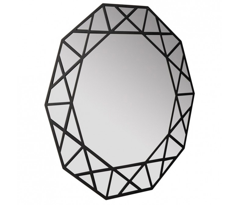 Espejo de formas geométricas con marco negro DS384PSDN