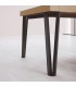 Mesa de comedor extensible de madera con patas metálicas DS364MC