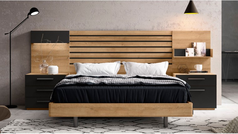 Dormitorio moderno color canela