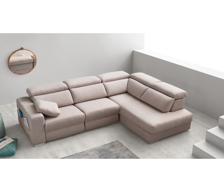 Sofá relax motorizado de diseño lineal y minimalista DS539MSTNG