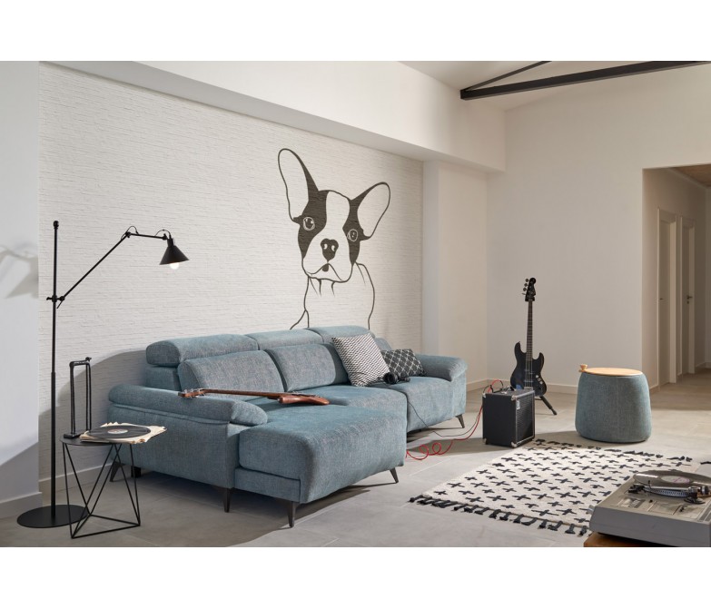 Sofá tapizado de relax de diseño moderno DS539SNPY