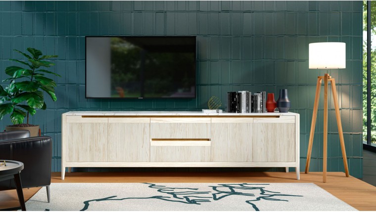 Mueble TV de madera con tres puertas DS384TLS - Dstilo