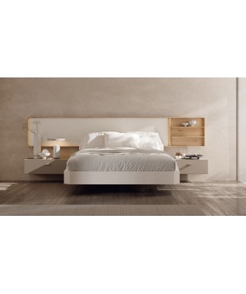 Dormitorio de diseño moderno con cama suspendida DS503PRS