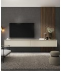 Composición TV con panel en madera natural DS172ID08