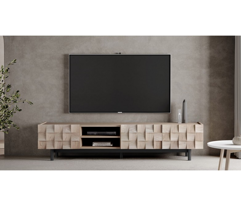 Mueble TV de diseño exclusivo con tres puertas y dos huecos DS895PTT03