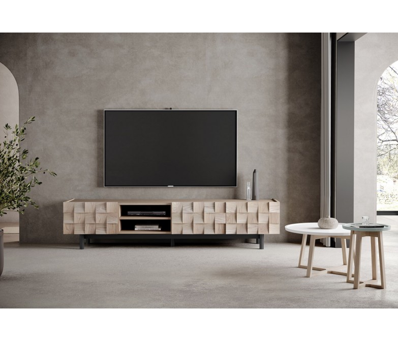 Mueble TV de diseño exclusivo con tres puertas y dos huecos DS895PTT03